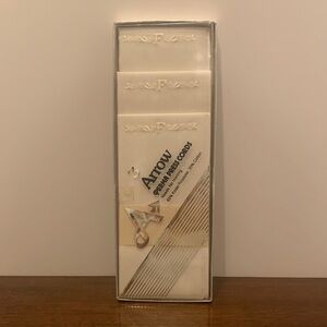 Vintage Mens Handkerchiefs Arrow White Perma Press Cords F Initial Embroidered